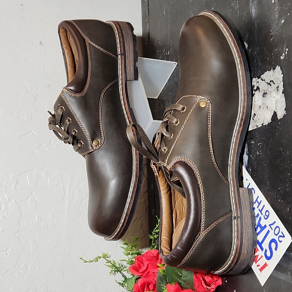 MOUNTAIN CREEK Lace Tie Steven Shoe Brown 12M - Picture 6 of 14